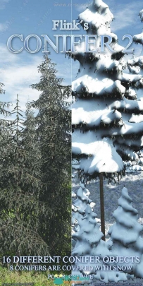 不同季节针叶树3D模型合集