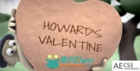创意卡通动画展示爱心照片浪漫情人节开场幻灯片AE模板Videohive Howard's Valenti...