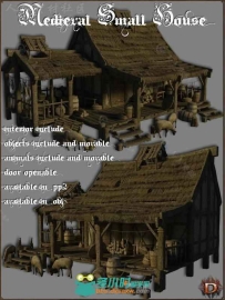 中世纪房屋场景环境3D模型合辑