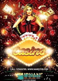 赌场广告海报展示PSD模板casino