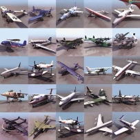 30架飞机 战斗机3D模型合集下载