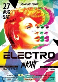 电音之夜活动海报展示PSD模板Electro-Night