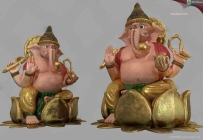 智慧之神【印度象头神-迦尼萨】神话雕塑3D模型下载