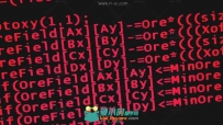 电脑屏幕中的红色代码程序视频素材