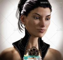 美丽精致的女性角色面孔3D模型合辑