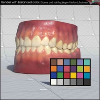 写实仿真的牙齿医学带贴图3D模型