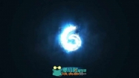 粒子闪光环绕金属标题标志LOGO演绎AE模板 Electric Storm Light Logo
