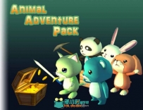 可爱的动物冒险包卡通角色3D模型Unity游戏素材资源