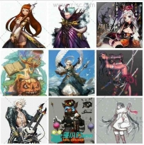 日韩风游戏人物角色美术原画设定素材资源