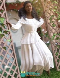 女性美丽有气质的波西米亚风格服装3D模型合辑