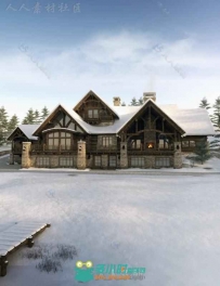 美好悠然的山区小屋场景环境3D模型合辑