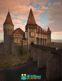 360度中世纪城堡场景环境3D模型合辑