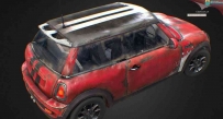 破旧的宝马mini-cooper 3D汽车模型