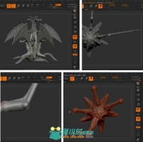 ZBrush外星长老雕刻艺术训练视频教程第四季 3DMotive Monster Sculpting Series El...