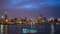 芝加哥高清实拍延时素材