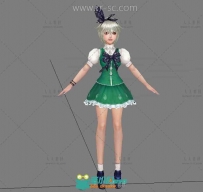 清纯甜美的少女3D模型