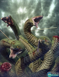 九头蛇恐怖邪恶怪兽3D模型合集