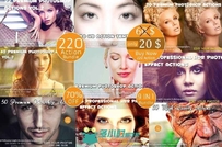 220组惊人效果人像调色PS动作 Creativemarket 220 Actions Bundle 9 IN 1 227027