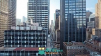 曼哈顿城市高楼交通延时摄影实拍视频素材
