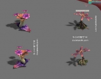 奇花异草系写实3D高模型-四个奇特花草模型
