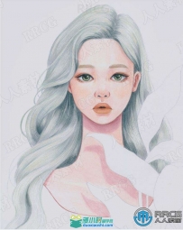 韩国画师Vacaskingdom.girl冷艳美妆御姐彩铅角色原画插画集