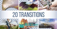 创意优雅动感图形转场过渡幻灯片相册动画AE模板Videohive Transitions Pack 18678821