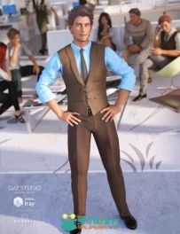 现代男性帅气精神的西装3D模型合辑