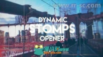 时尚动感视差幻灯片相册动画AE模板 Videohive Dynamic Stomps Opener 20222893