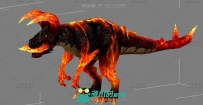 游戏中的熔岩龙3D模型