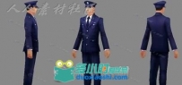 现实帅气男警察角色3D模型