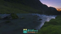 延时摄影挪威山间的溪流高清实拍视频素材