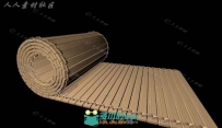 C4D竹简材质模型有动画