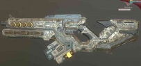 科幻未来武器3D模型 突击步枪自动步枪