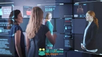 信息智能化购物屏幕演示传递未来发展高清实拍视频素材