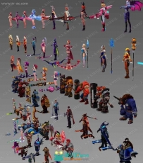 魔霸传说游戏全套角色模型怪物资源3D模型