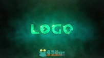 霓虹灯能量玻璃灯标志LOGO演绎AE模板 Videohive Neon Energy Glass Light Logo