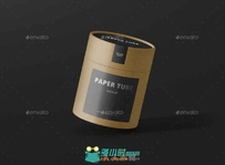 圆柱型纸罐展示PSD模板paper-tube-packaging-mock-up-medium-16459367