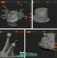 Zbrush怪物造型雕刻艺术视频教程第四季 3DMotive Monster Sculpt Tsathoggua Volume 4
