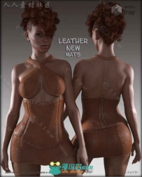 复古美丽独特的女性皮革紧身胸衣礼服3D模型合辑