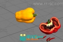 现实逼真的辣椒3D模型