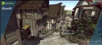 Unity3d中世纪村庄大型场景 质量超高 巫师风格 地下城镇 魔...