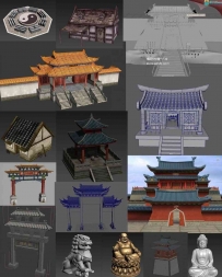 皇宫殿堂 王城故宫古代建筑3D模型合集