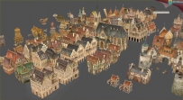 欧洲房子建筑 中世界教堂 纪元建筑场景3D模型大全