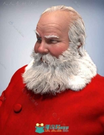 圣诞老人的衣服和头发3D模型合辑