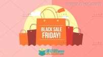 时尚黑色星期五网上产品展示促销视频包装AE模板 Videohive Black Friday Sale - O...