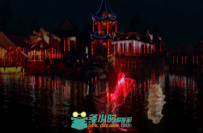 秦淮表演琵琶曲小夜曲舞台LED背景视频素材
