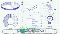 纸质统计数据图表动画AE模板 Videohive Paper Infographics Vol 1 7841704 Project...