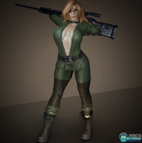 Sniper Wolf《合金装备》游戏角色雕塑3D打印模型