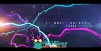 炫酷多彩连线标题展示幻灯片AE模板Videohive Plexus Titles 3 (Colorful Outburst...