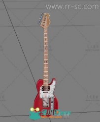 游戏中的电吉他3D模型